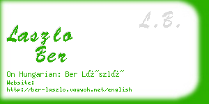 laszlo ber business card